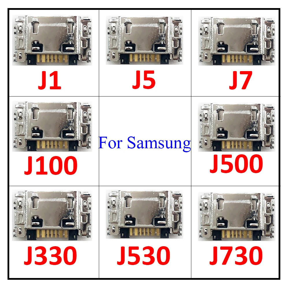 

2Pcs/Lot，For Samsung J5 J7 J330 J530 J730 J1 J100 J500 Micro USB Jack Charging Socket Charger Port Plug Dock Connector