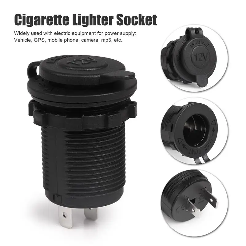 Onever DC 12V Car Motorcycle Cigarette Lighter Socket Boat Tractor Accessory Waterproof Power Plug Outlet | Автомобили и