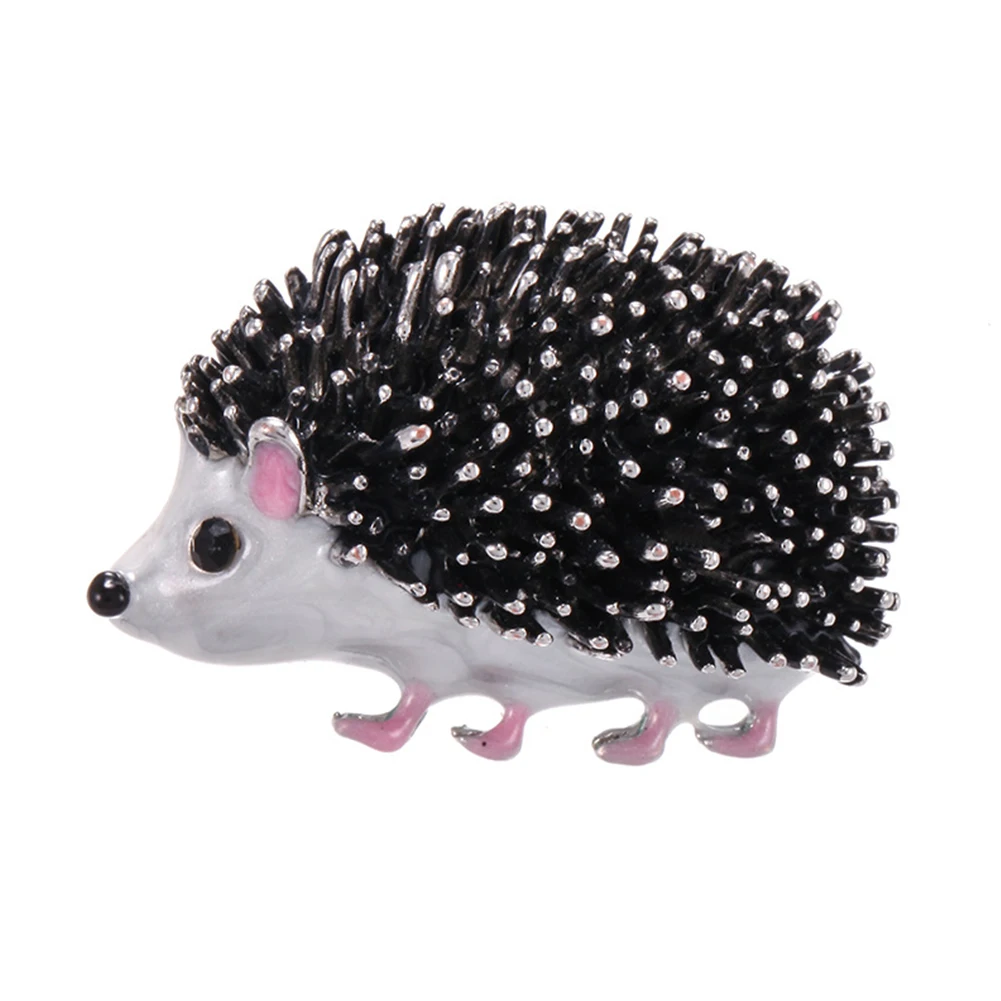 

2021 New Brooches Enamel Lovely Big Hedgehog Brooches for Women Walking Pets Animal Party Cartoon Dripping Oil Brooch Pin Gift