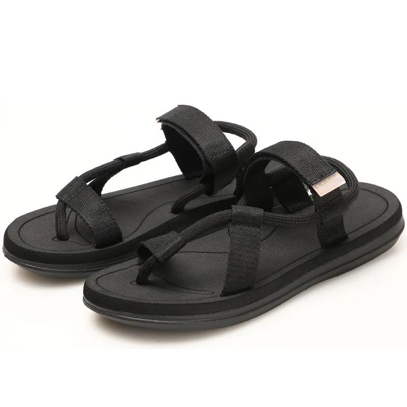 

Fashion Beach Sandals Men Flat Summer Shoes Non-slip Men's Beach Sandals Male Brand Footwear Black Blue K252