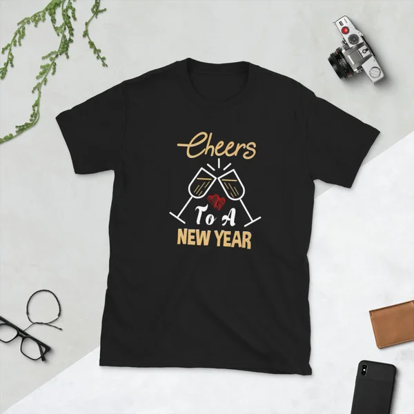 

Футболка с надписью «Homers To A New Year Wine Glass»