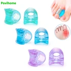 2 шт. зеленыйголубойфиолетовый разделитель для пальцев ноги кости корректор-выпрямитель силиконовый боли корректор для большого пальца стопы можно прокладки перекрытия для облегчения боли корректор