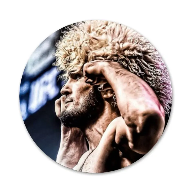 

58mm Habib Nurmagomedov Icons Pins Badge Decoration Brooches Metal Badges For Backpack Decoration