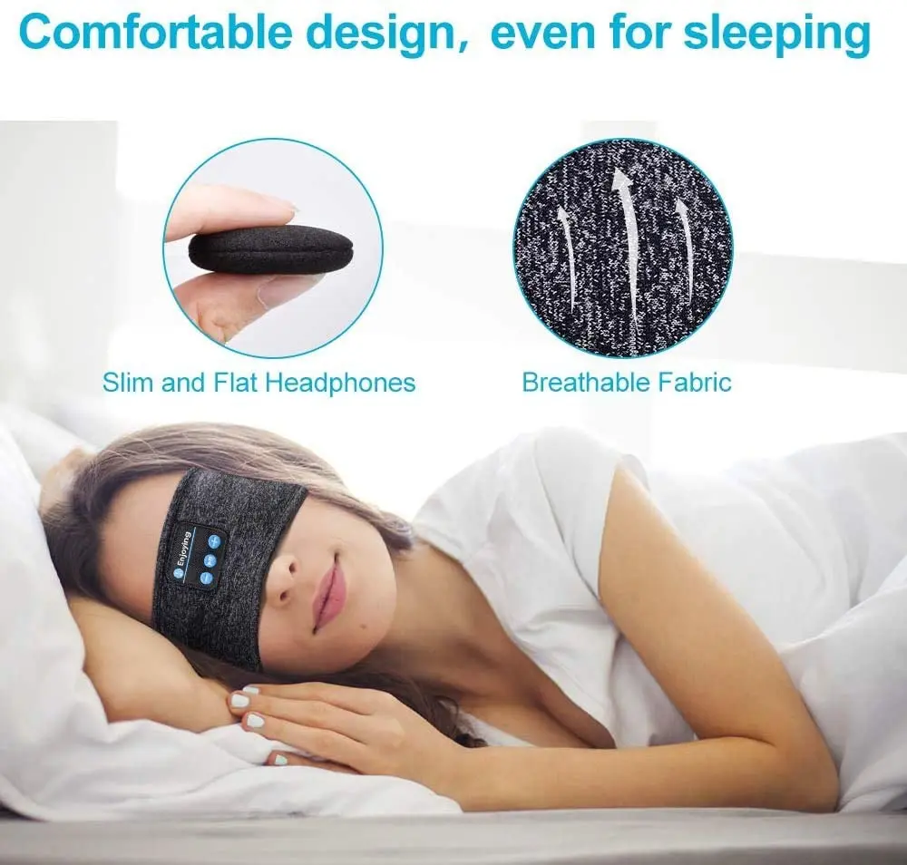 Sleep Headset Bluetooth Headband Soft Wireless Music Sports Head With Built-In Speaker Suitable For Running Yoga | Спорт и