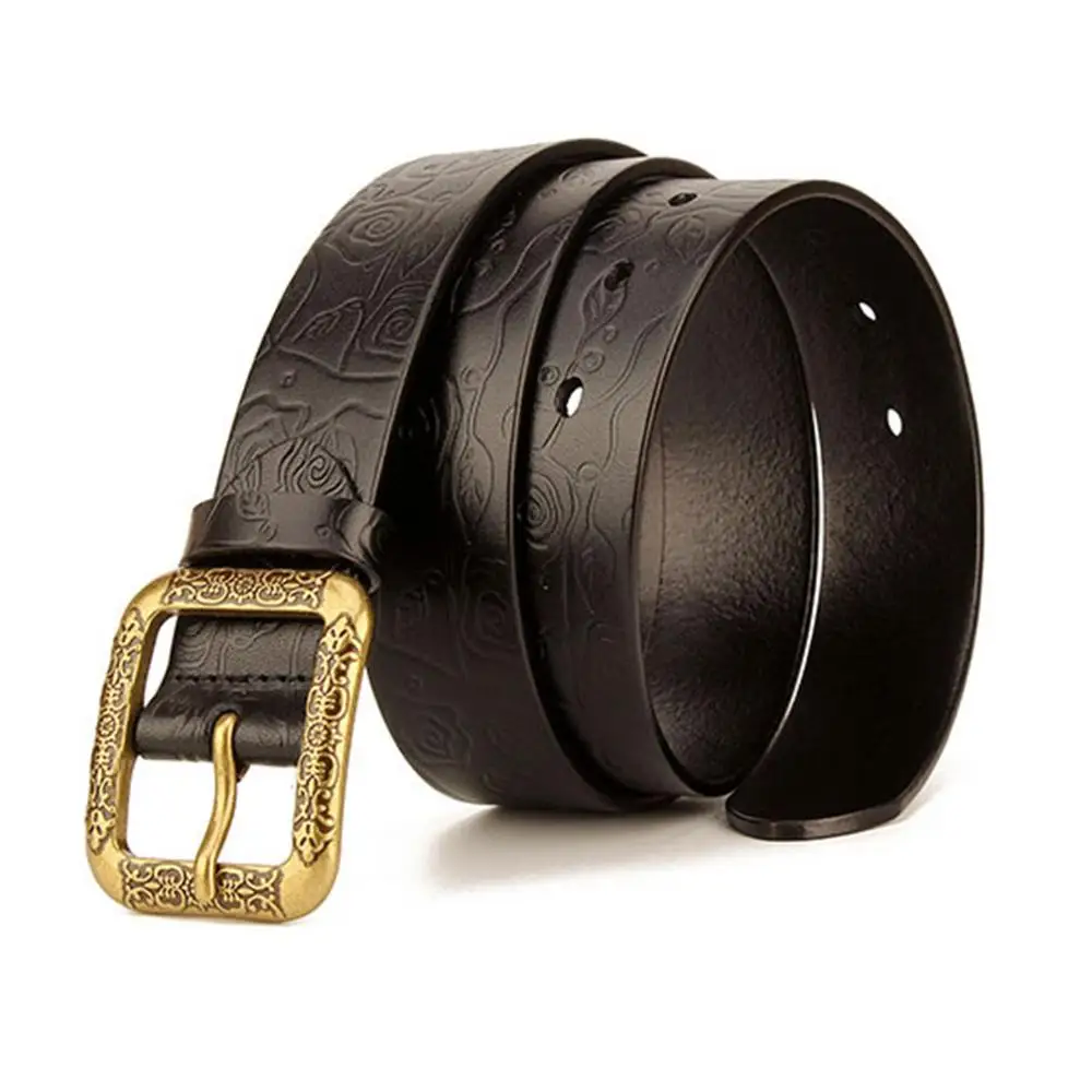 New Design Ladies Top Quality 100% Cow Cowhide Leather Belts Woman Retro Fashion Belt for Women Accessories Jeans FCO230