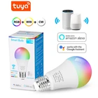 Умная лампочка E27 12 Вт, Wi-Fi, RGB-подсветка, теплый белый, с регулировкой яркости, голосовое управление, работа с Siri, Alexa, Google Home Assistant