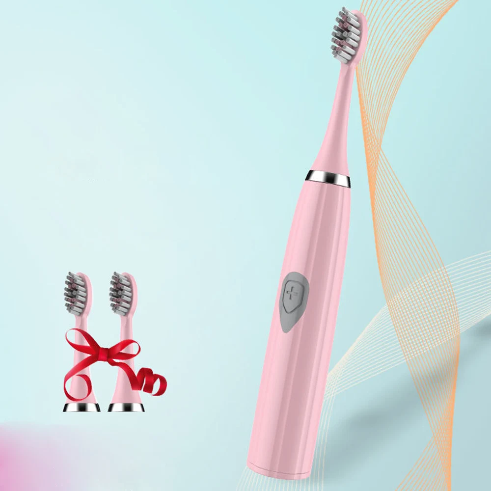 

Electric Sonic Toothbrush Home Soft Wool Non Rechargeable Automatic Waterproof Brush 3 Heads Brushing Teeth Electric Toothbrush