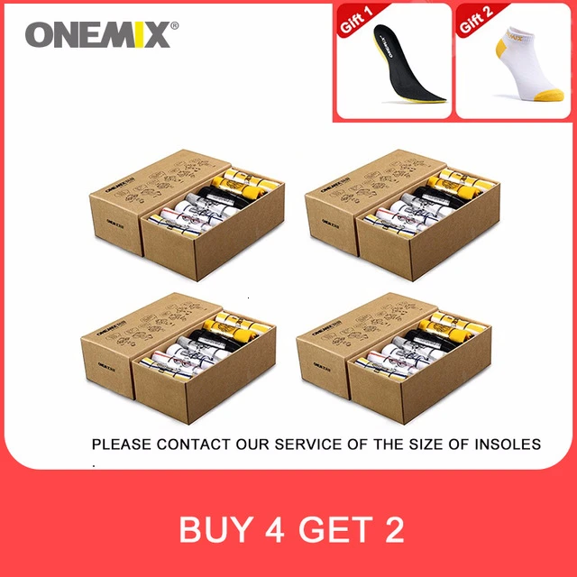 Onemix мужские носки для бега из чистого хлопка, носки для недели, 7 пар/лот, 7 дней носки для бега на открытом воздухе, ходьба, в случайном порядке - Цвет: Buy 4 Get 2