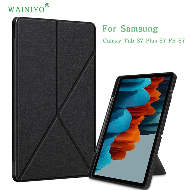

Чехол для планшета Samsung Galaxy Tab S7 Plus 12,4 дюйма, магнитный деформируемый чехол-подставка для Samsung Galaxy Tab S7 SM-T870/T875 S7 FE