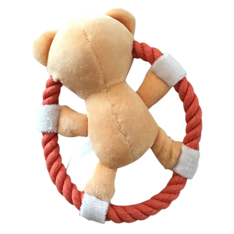 1 Piece 16cm Animal Pattern Flying Discs Pet Dog Toy Rope Ring Pig Duck Bear Items Design panDaDa New | Дом и сад