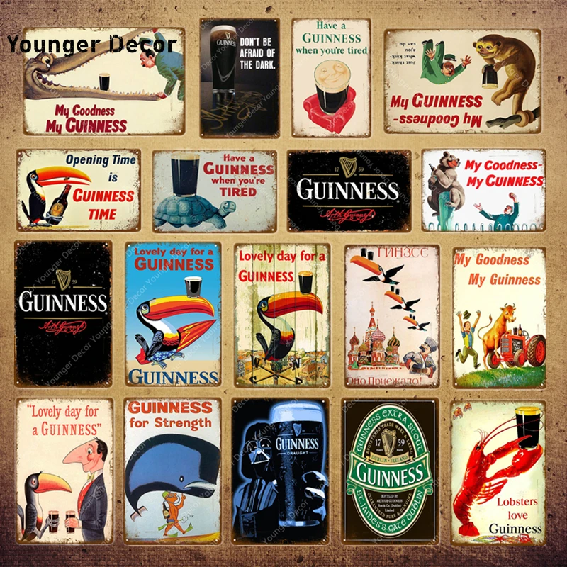 My goodth My Guinness металлическая живопись винтажные наклейки Бар Паб декоративная табличка домашний декор реклама пива оловянный знак YI-056