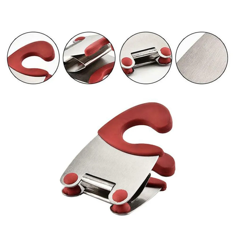 

Stainless Steel Pot Side Clip Rubber + Stainless Steel Anti-hot Spoon Kitchen Accessories 2021 New