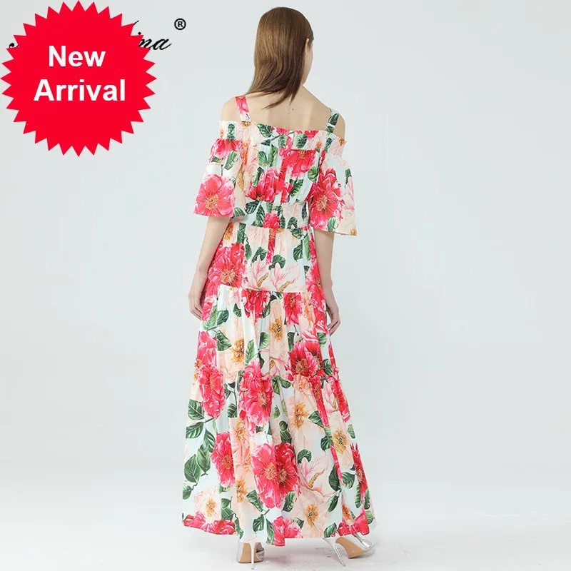 

Fashion Dress Summer Women's dress Floral Print Bohemia Vacation Maxi Dresses