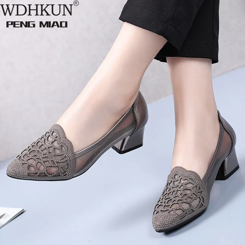 

Женские сетчатые Лоферы без застежек, лоферы на плоской подошве с острым носком, с кристаллами и розами, большие размеры 35-42, лето 2021