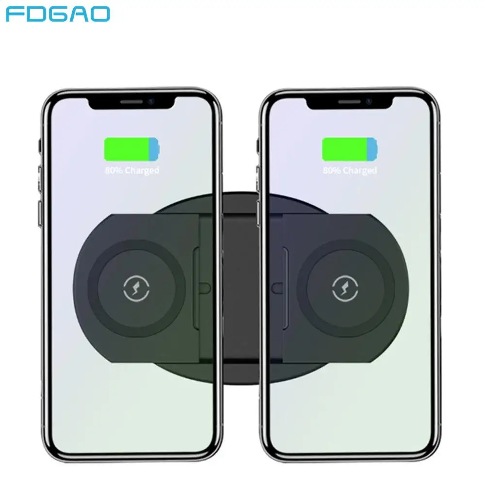 20 Вт QI Беспроводное быстрое зарядное устройство USB Tpye C 2 в 1 для iPhone 11 XS XR X 8 samsung S10 S9