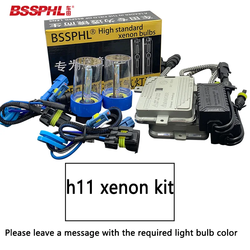 H11 xenon kit BSSPHL 3,0 дюймов Биксеноновая HID автомобильный Автомобильный Стайлинг противотуманная фара объектив проектора Hi/Lo луч универсальная противотуманная фара автомобиль модифицированный H11 HID лампы - Цвет: H11 xenon kit