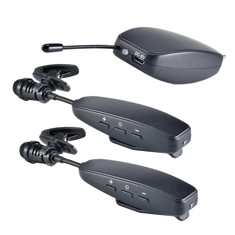 

UHF Microphone One for Two Lavalier Wireless Microphone Camera Microphone for Phone Live SLR Camera Video Interview