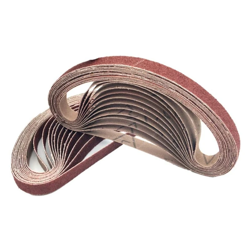 

24 Pack 1/2 Inch x 18 Inch Sanding Belts, 80 Grit Aluminum Oxide Abrasive File Belts for Air Belt Sander