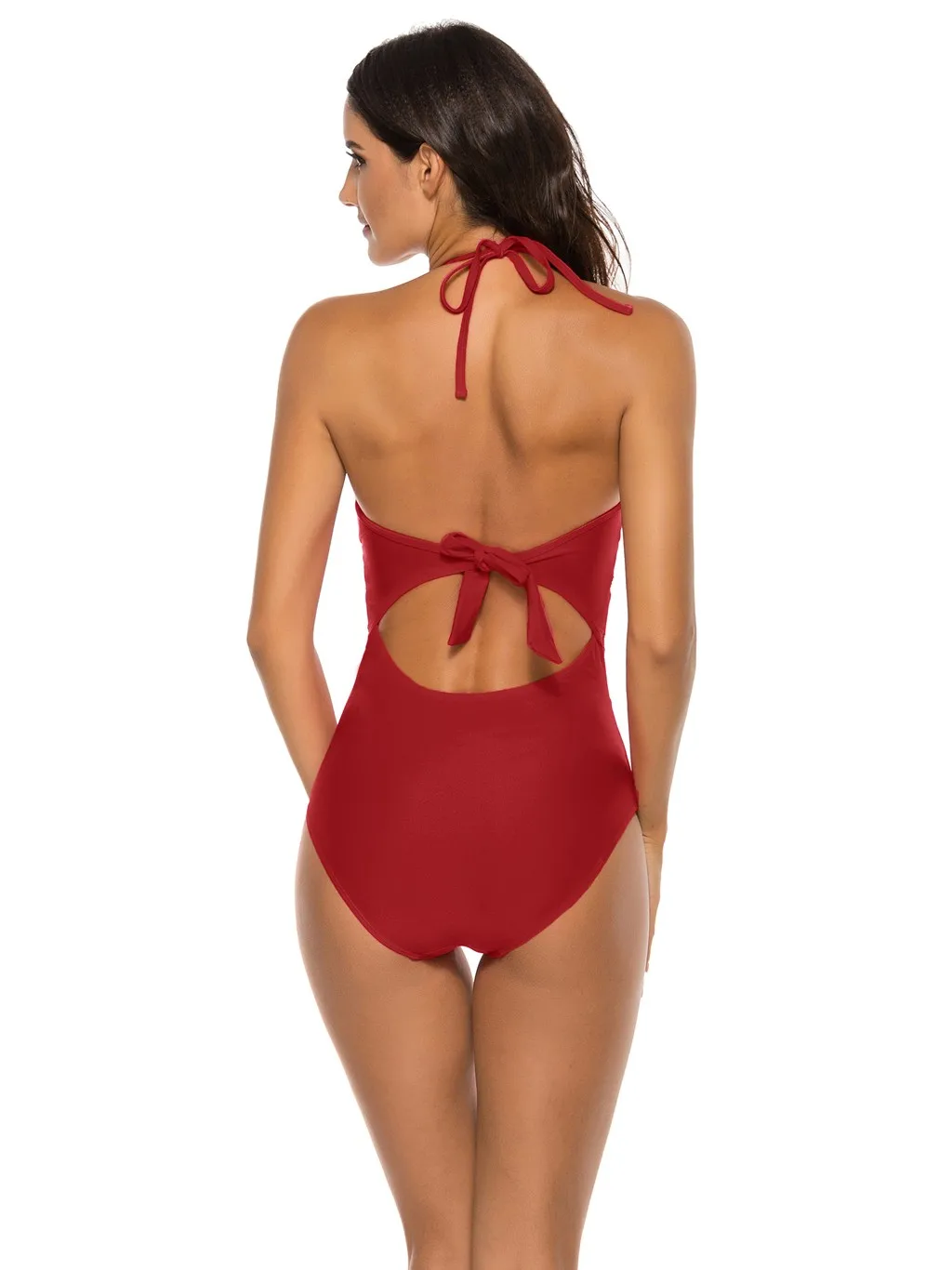 Женский купальник бикини пляжная одежда высокая талия сексуальный черный на