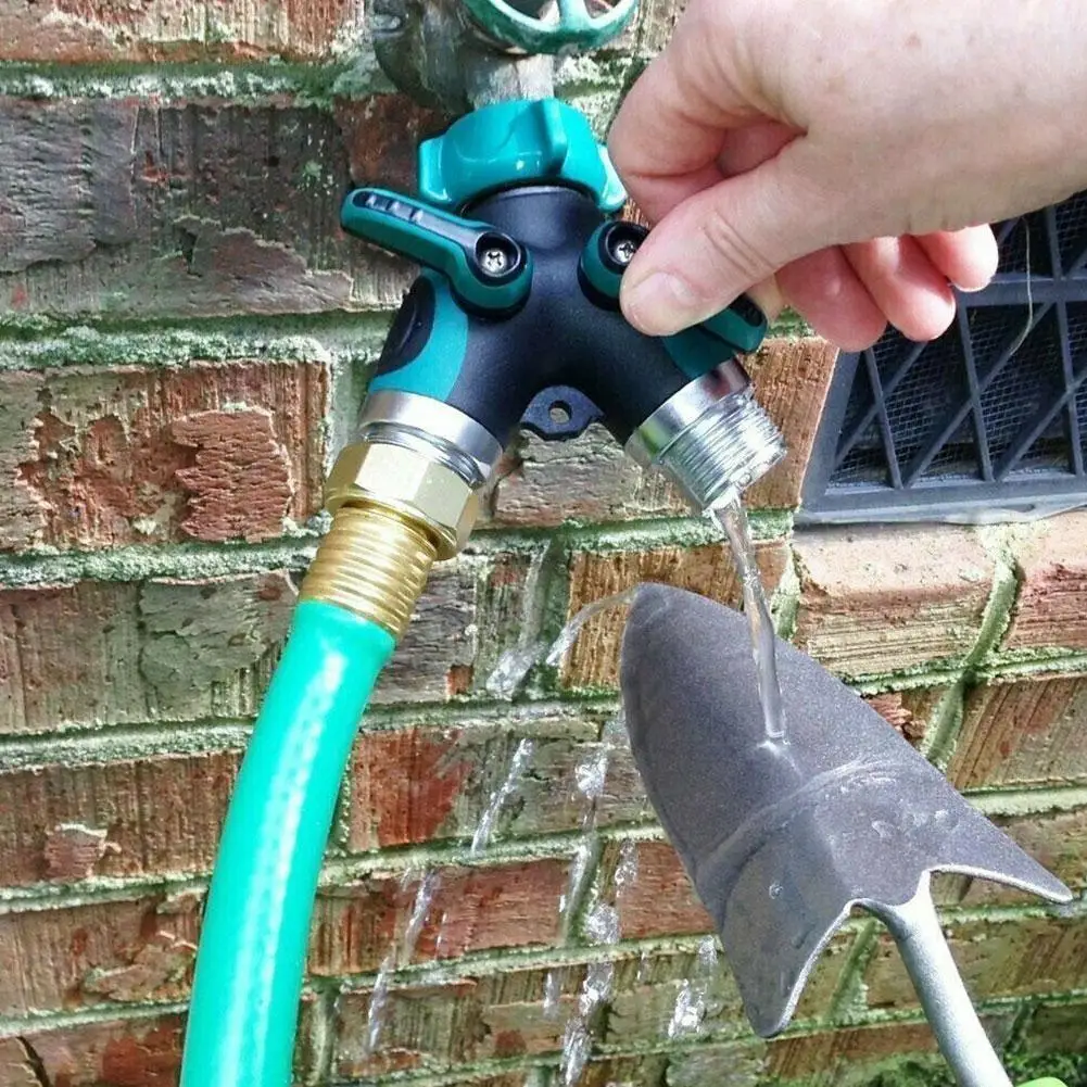 

3/4Inch Y-type Plastic Water Tap Splitter Double-way Gardening Alloy Joint Garden Water Pipe Set Water Tool Sprinkler Zinc Y3X4