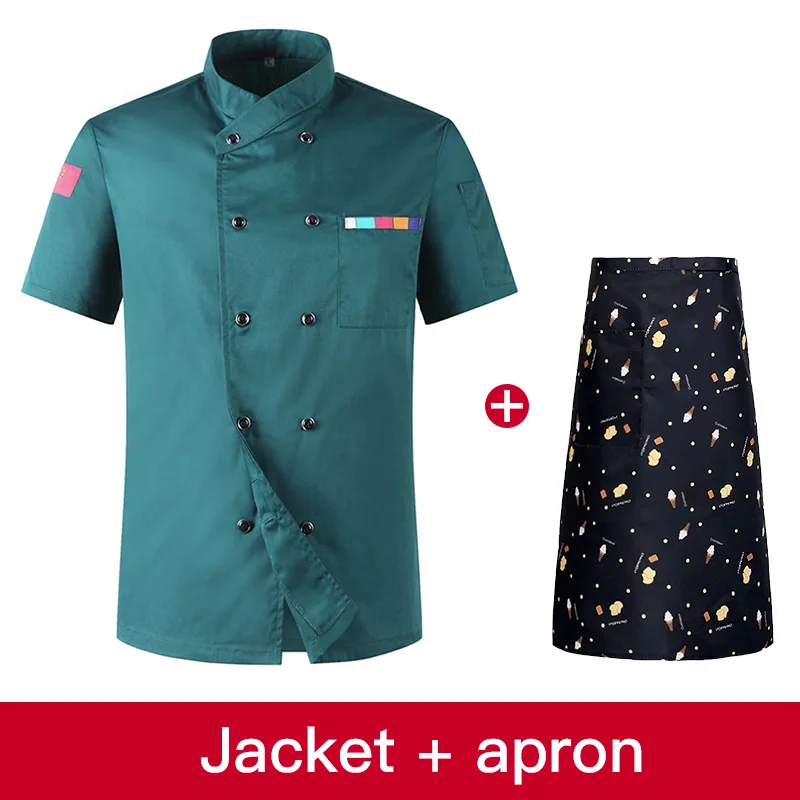Униформа для гостиничного шеф повара с коротким рукавом куртка женщин и мужчин