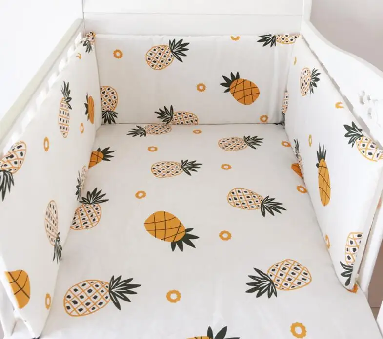 pineapple Новинка года; хлопковая детская кровать с рисунком; бамперы; принт со звездой; детская кроватка для новорожденных; Детские бамперы; защита для кроватки для девочек и мальчиков; 1 шт - Цвет: pineapple