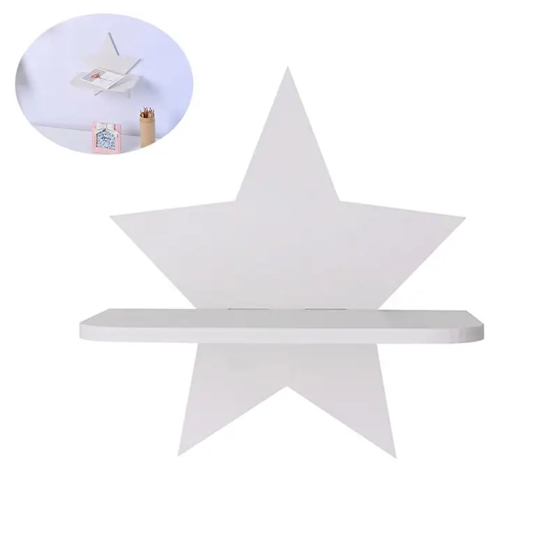 1 шт. настенная полка в форме звезды пентаграмма деревянный дисплей органайзер