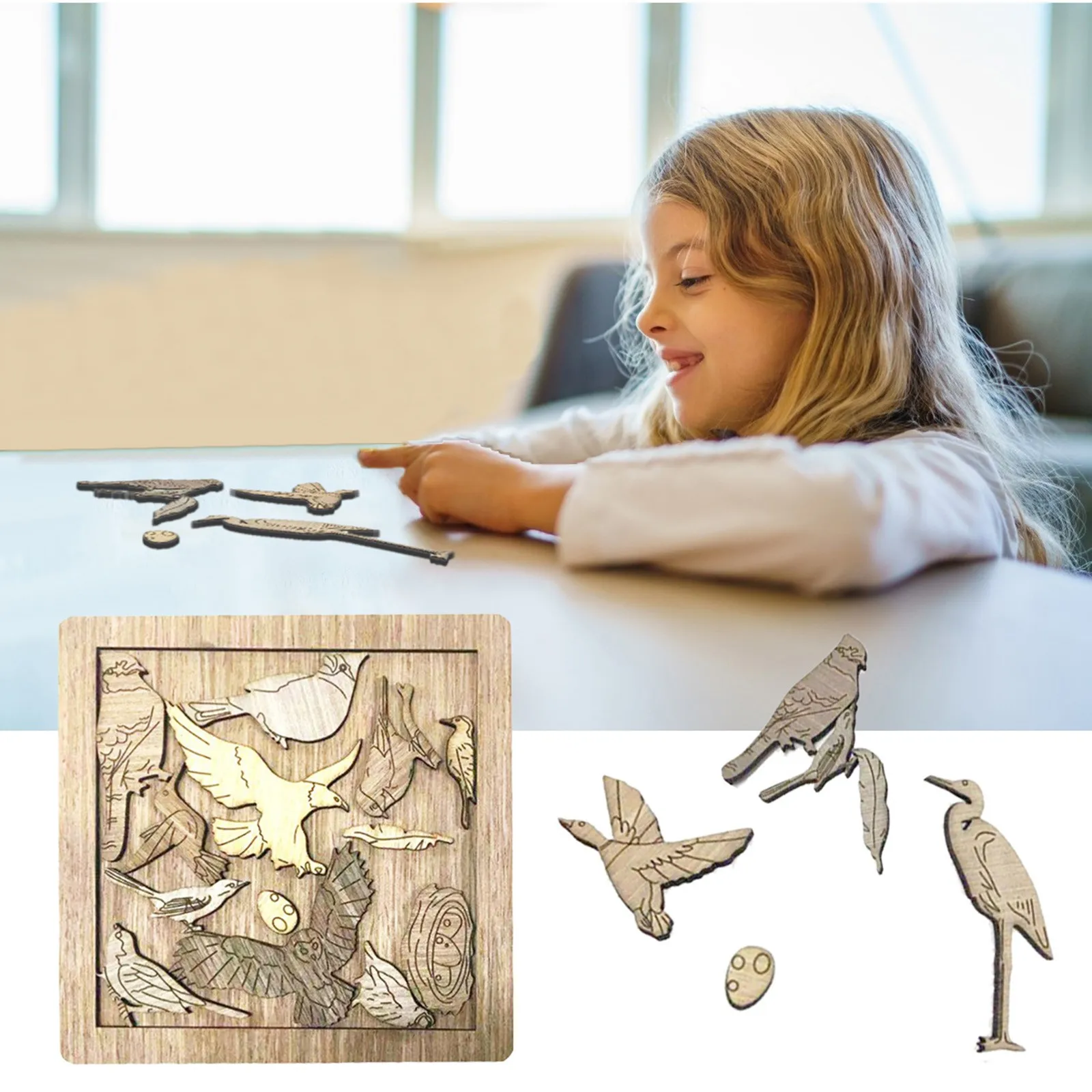 

Can Be Arbitrarily Spliced Wooden Carved Acrylic Irregular Animal Theme Puzzle Puzzles For Adults Kids Christmas Gifts Education