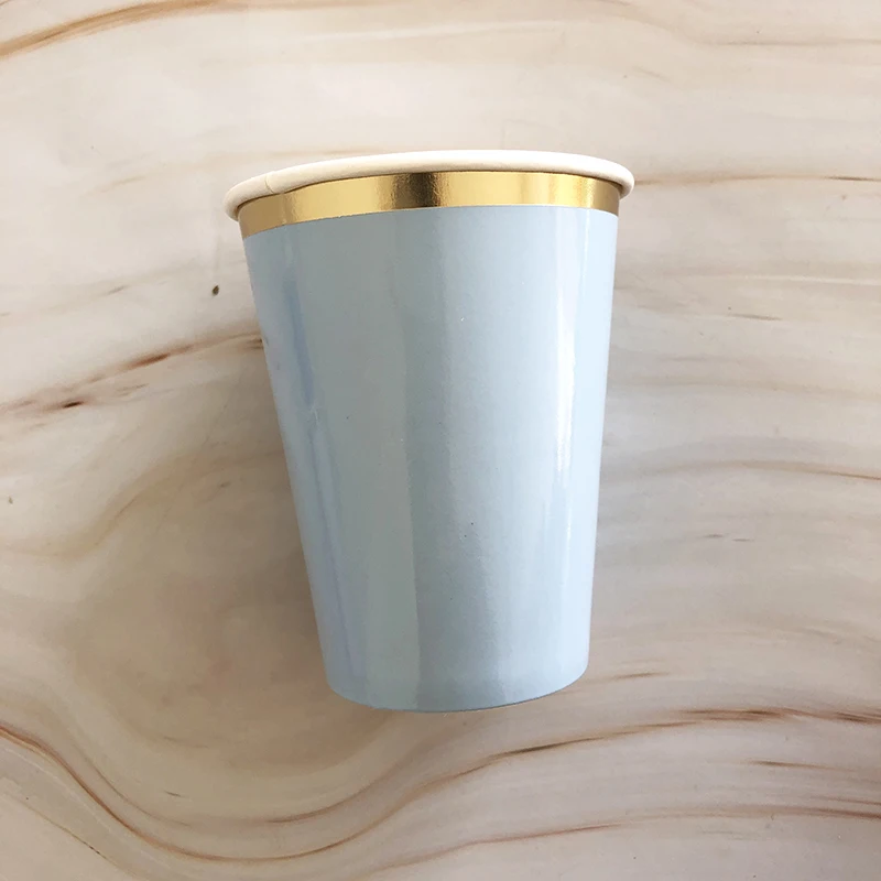 40 шт./компл. синяя одноразовая посуда бумажные тарелки для вечеринки салфетка