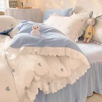 fresh and fresh winter coral velvet four piece milk on the bed flannel velvet single sided quilt cover bed sheet pillowcase