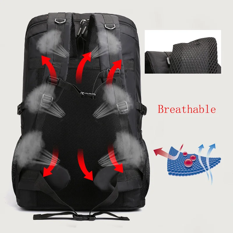 80l outdoor camping waterproof laptop backpack men large capacity hiking travel bag unisex mountaineering climbing backpacks man free global shipping