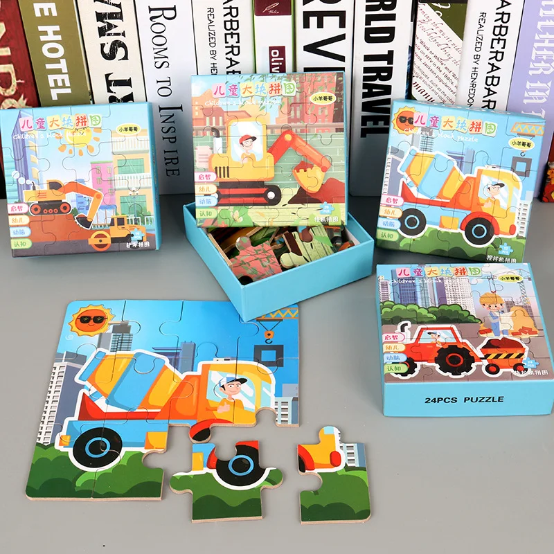 

20 PCS Educational Puzzle Toys For Baby Kids Creative Jigsaw Animal Logic Game Tangram Brain Teaser Learning Imagination Toys