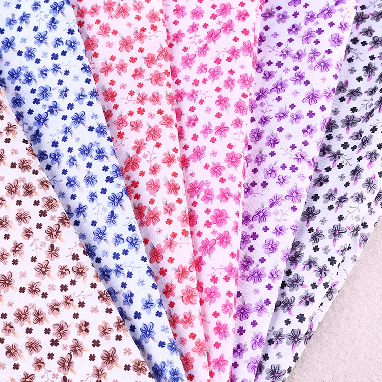 

100*150cm Pastoral Floral Twill Polyester Fabric Sewing Children's Wear Cloth DIY Bedding Quilt Decoration Home