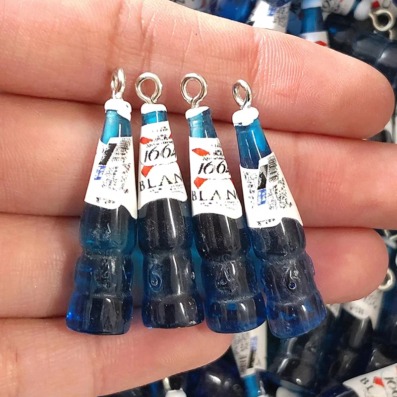 

10 лампочек, европейская полимерная серьга 1664 в виде пива, забавные подвески, аксессуары «сделай сам» для женщин, изготовление маленьких юве...