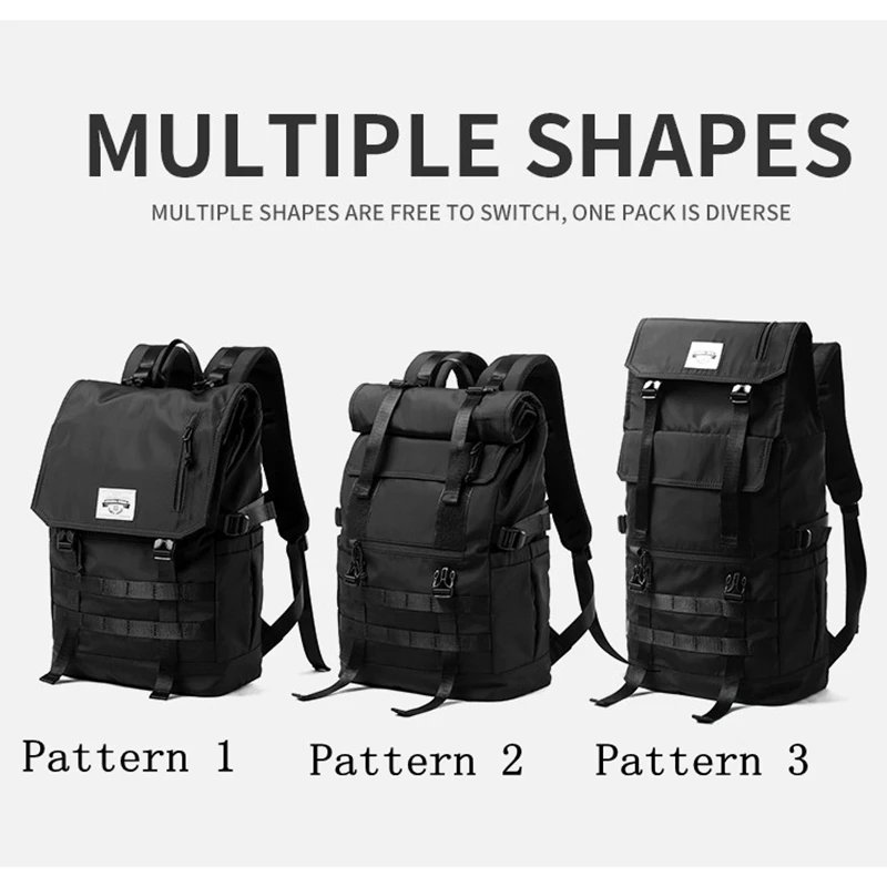 MOYYI 3 Styles to Switch Shockproof Travel Backpack Men Novel  Hangout Clamshell Lightweight Large Unisex Anti-Theft Backpacks
