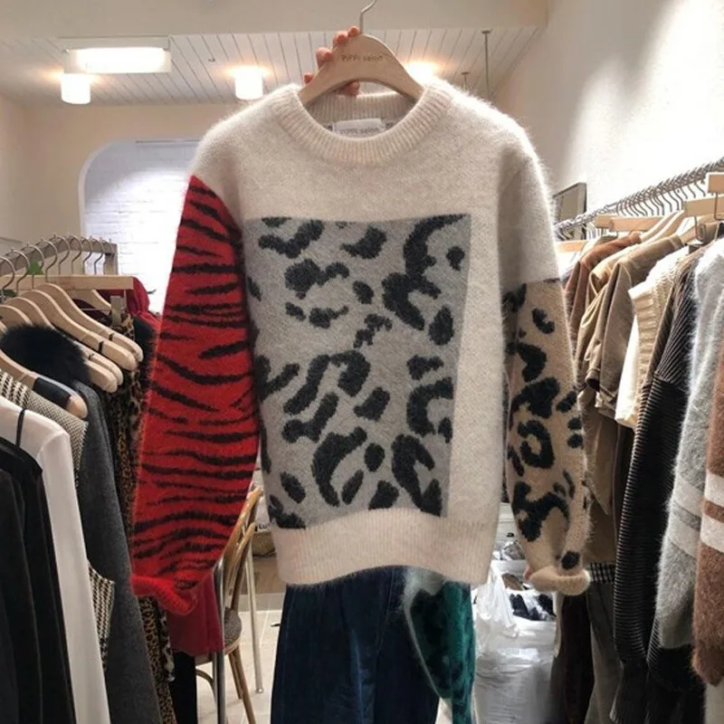 JoinYouth 2020 Autumn Winter Women Sweaters Warm Leopard Vinatge Soft Pullovers Korean Fashion Sweet Sueter Mujer J1049 | Женская одежда