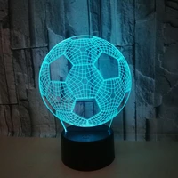 seven colors changing soccer ball light football 3d visual led night light usb novelty table lamps as home decor besides lampara