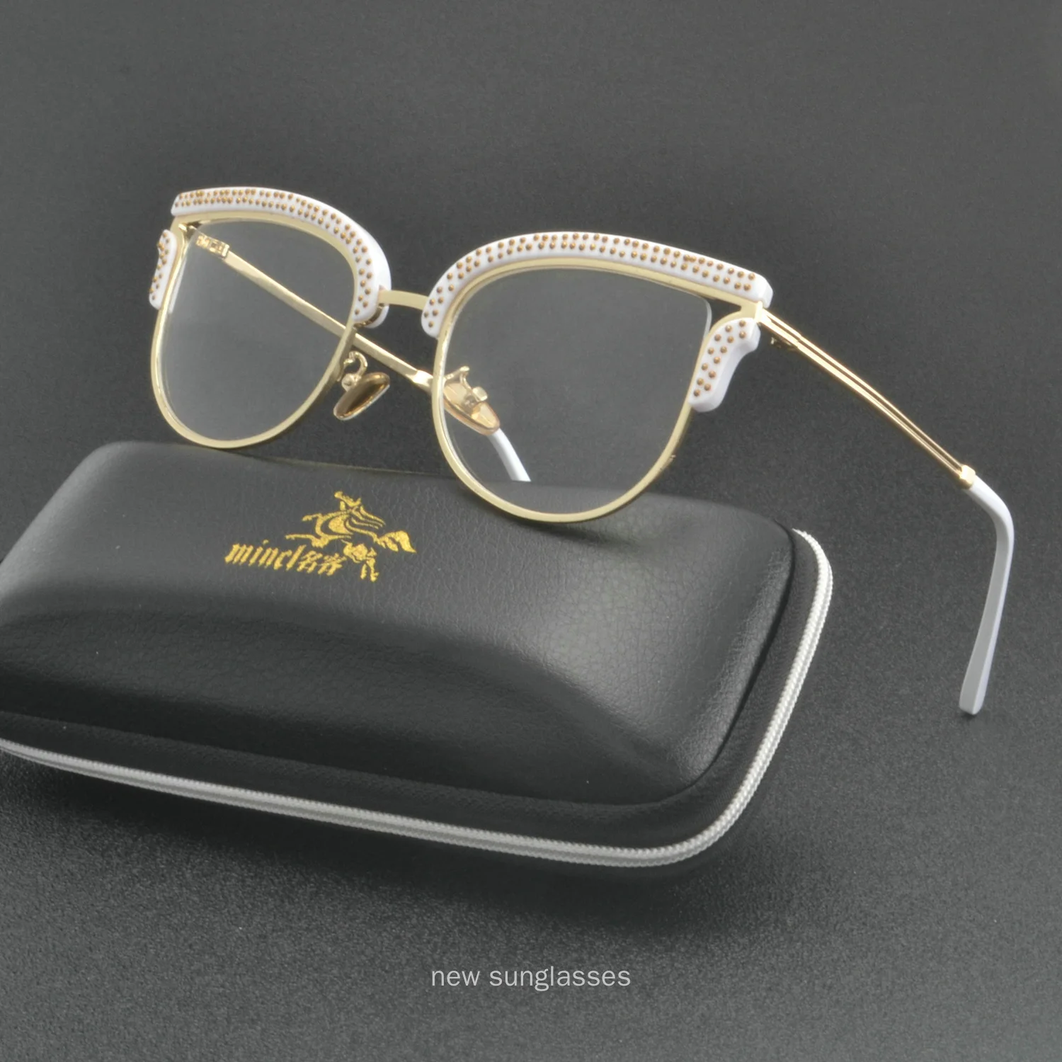 MINCL/2020 новые ретро металлические очки оправа кошка женские золотые черные