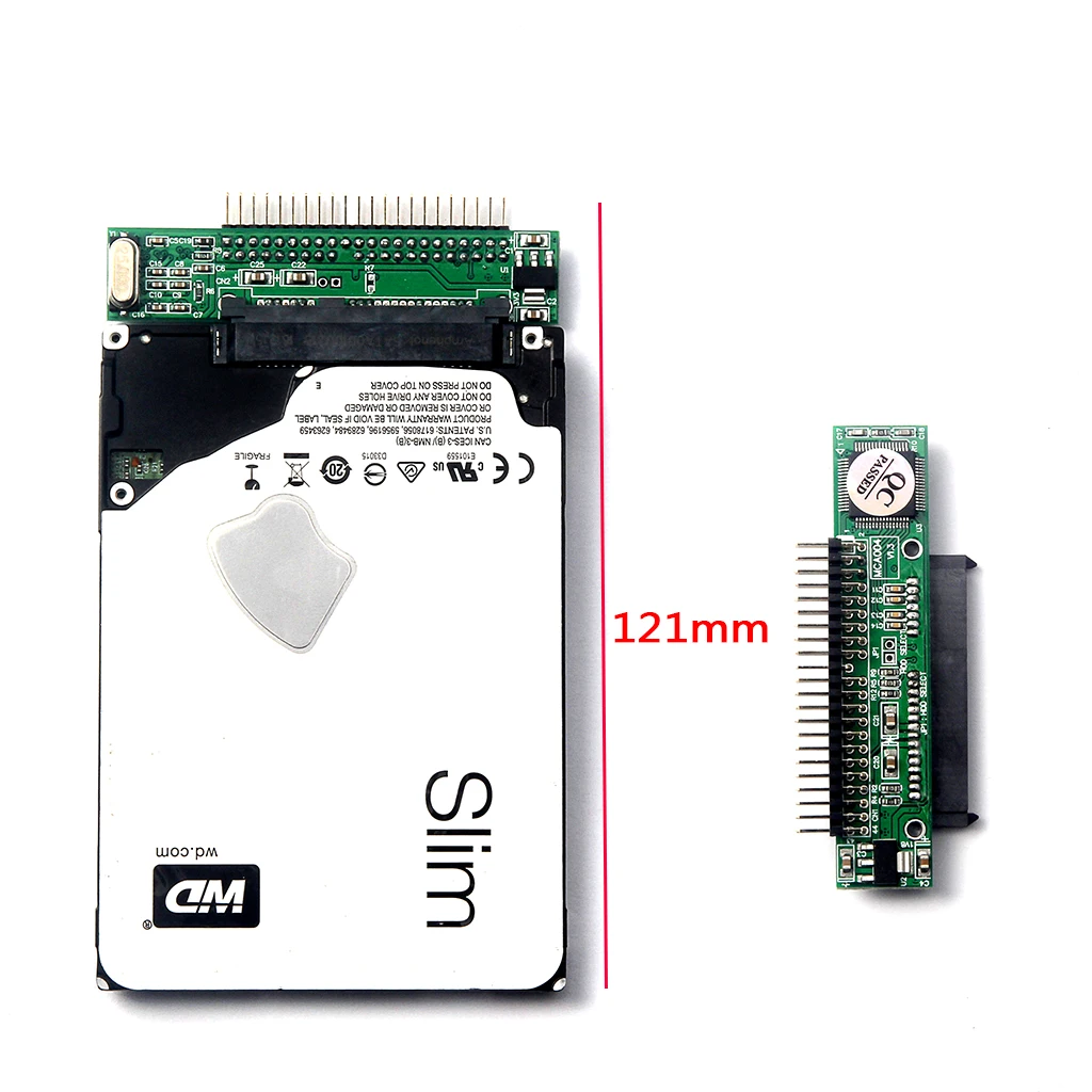Переходник/адаптер жесткого диска 2.5" 44pin в SATA JM20330. Бесплатная доставка.|sata card|2