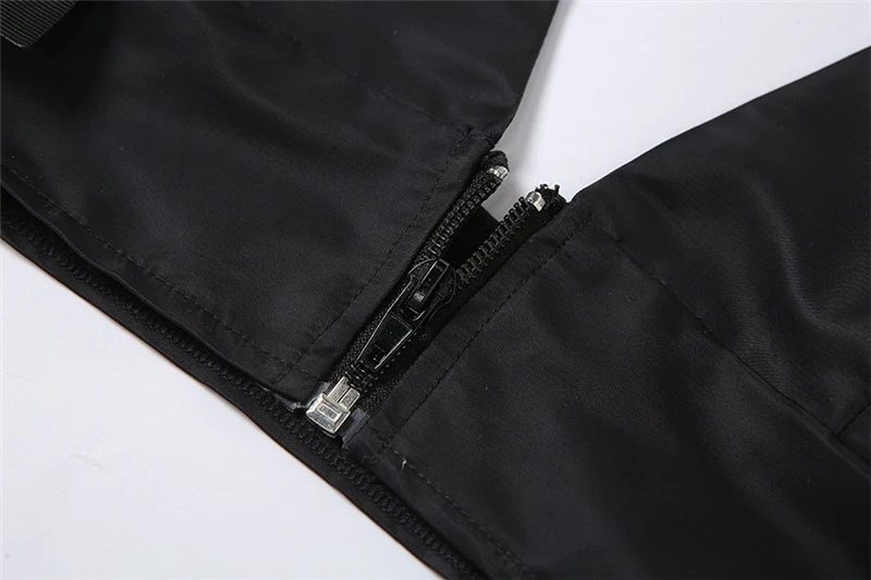 

Simenual Buckle Zipper V Neck Cropped Bralette Women Streetwear Style Party Clubwear Strap Backless Baddie Tank Tops 2021 Summer