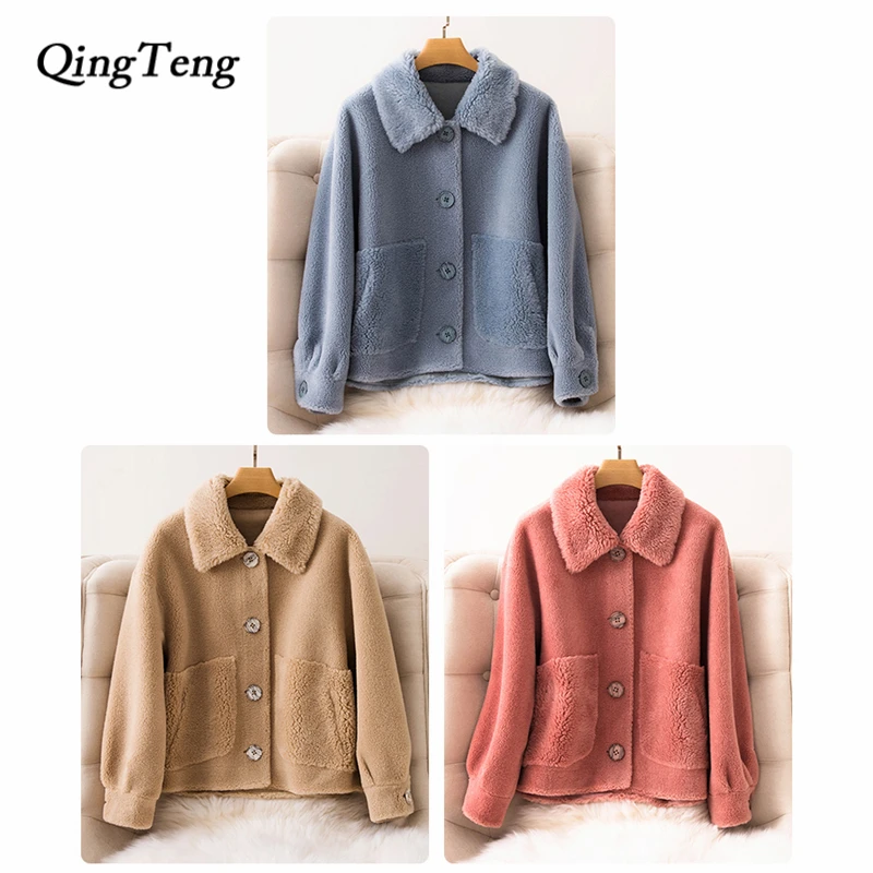 30 шерстяное зимнее пальто из искусственного меха женское китайское осеннее 2019