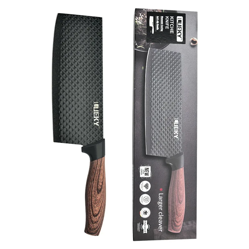 

Knife Kitchen Knife Stainless Steel Kitchen Knife Diamond Wood Grain Handle Non-Stick Knife Cleaver Kitchen Knits
