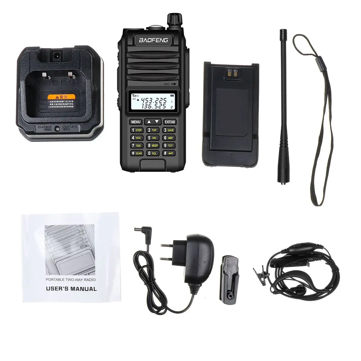 

Baofeng BF-UVF10 Walkie Talkie VHF UHF 10W Waterproof Walkie Talki Dual Band Handheld Two Way Radio 520MHz 128 Channels Radio