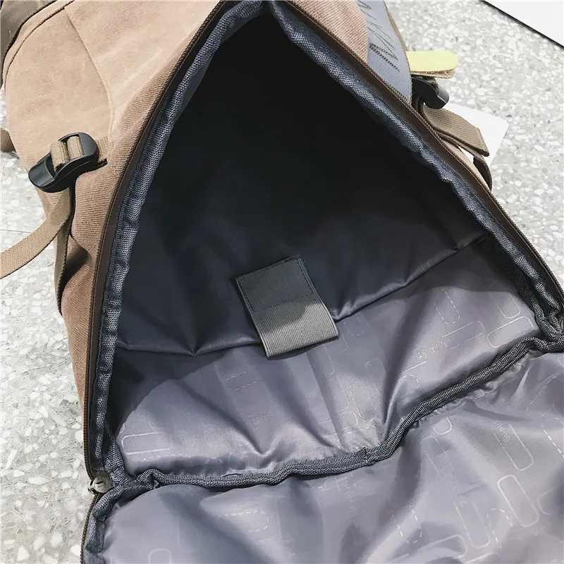 Холщовый мужской рюкзак 2020 новая молодежная модная сумка Повседневная