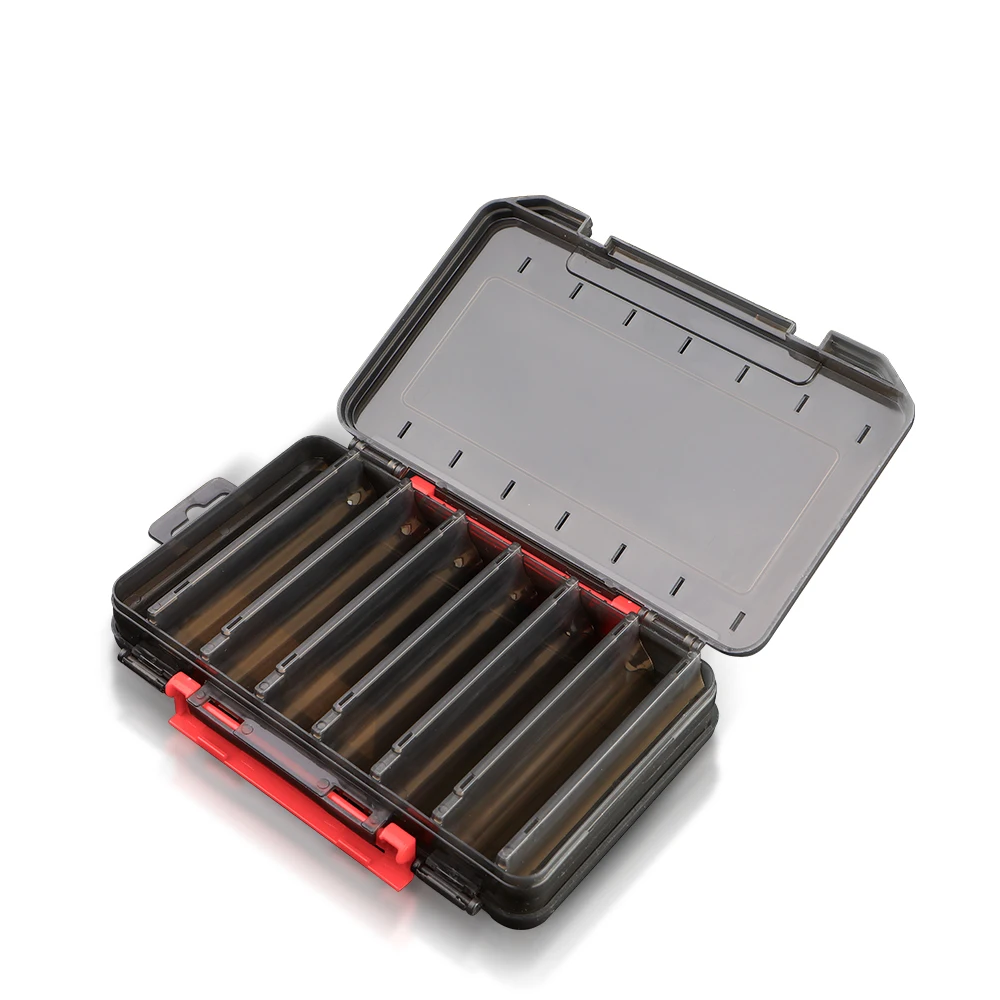 

TIANNSII коробка для рыбалки с 14 отделениями коробка для приманки крючков хранение рыболовных аксессуаров Двусторонняя коробка для рыболовных...