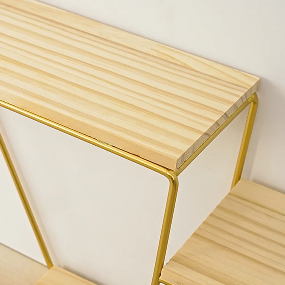 Скандинавский стиль металлическая деревянная Шестигранная полка для хранения