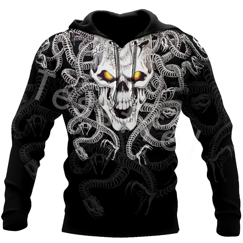 

Tessffel Crazy Skull Tattoo Camo 3D Printed Hoodies Sweatshirts Zip Hooded For Men And Women Casual Streetwear Style-S23
