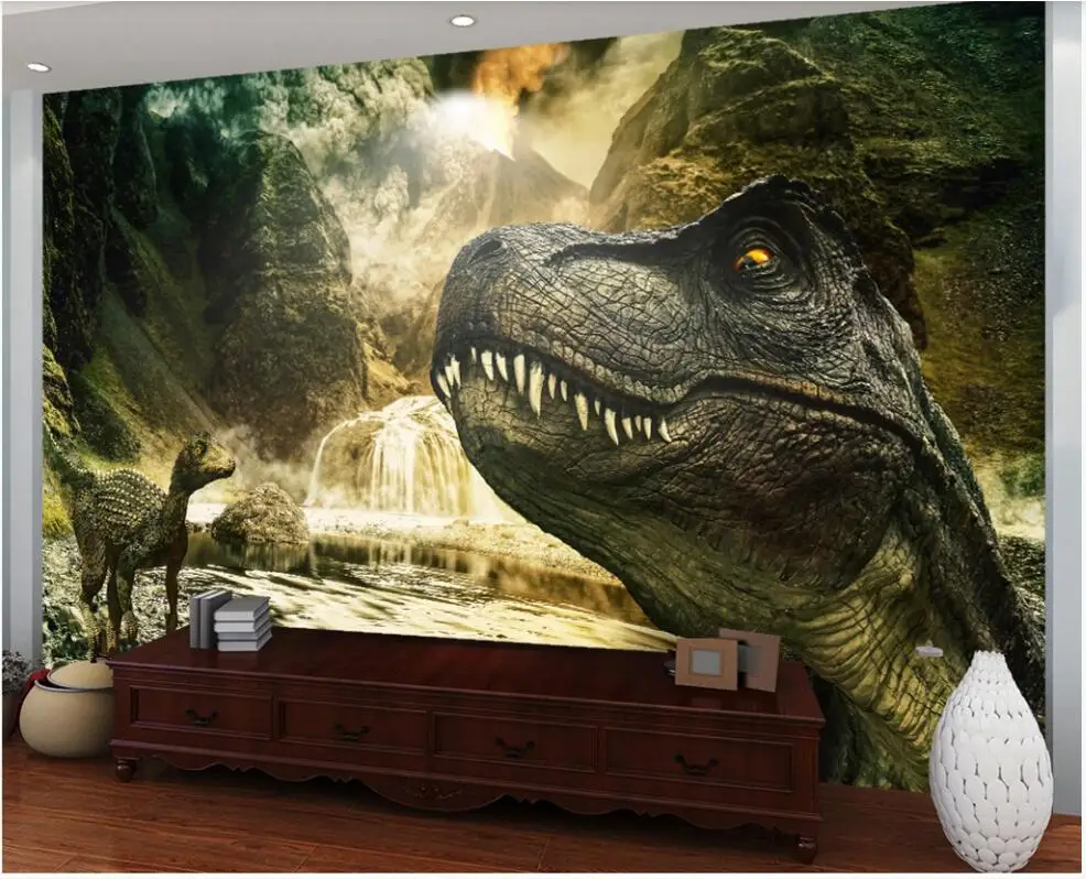 

Пользовательские фото 3d обои примитивный горный лес динозавр гостиная домашний декор обои для стен 3 d в рулонах