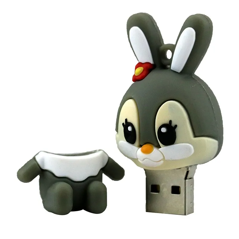 Мультяшные смешные USB флэш накопители 16 Гб аниме милая искусственная кожа 64