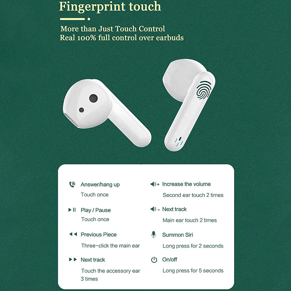 

Bluetooth 5.0 Earphones Wireless Earbuds In-Ear Stereo Waterproof Headphones With LED Display Charging Case For All Smart Phone